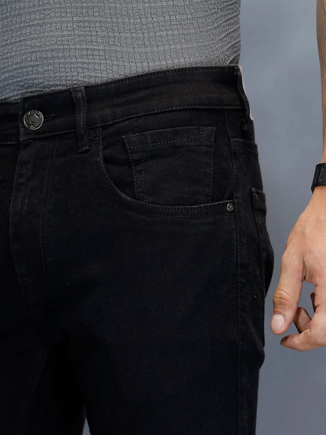 Men's Casual Slim Tapered Fit Jeans | Black - Image 5