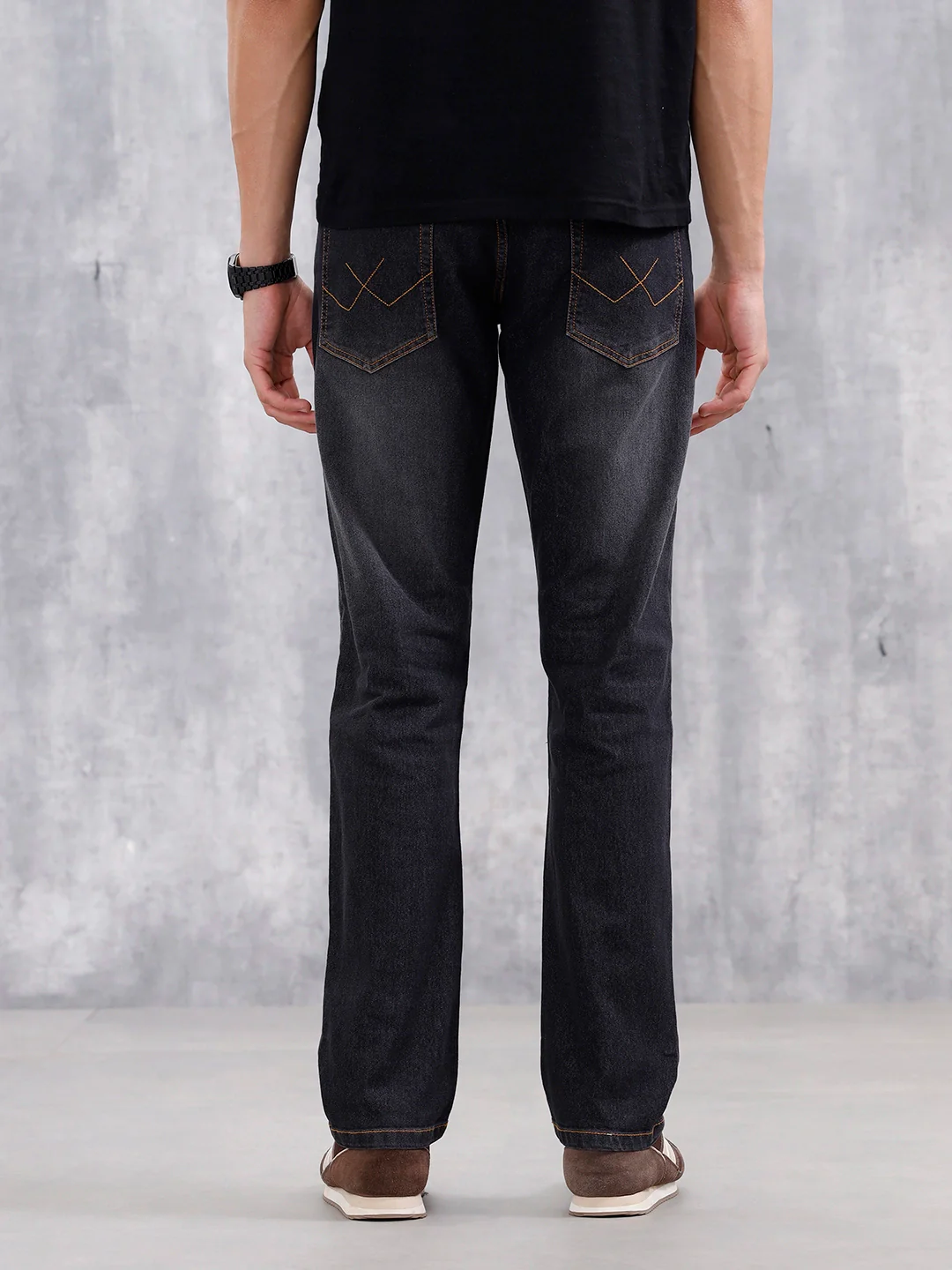 Men's Casual Straight Fit Jeans | Black - Image 3