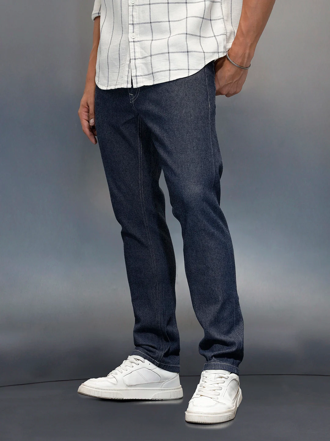 Men's Casual Straight Fit Jeans | Blue - Image 4