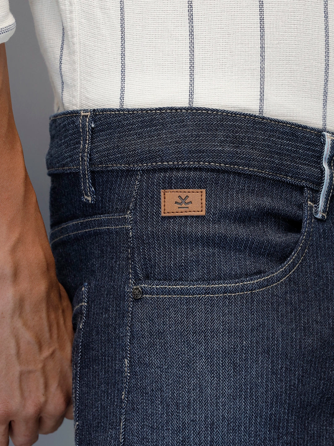 Men's Casual Straight Fit Jeans | Blue - Image 5