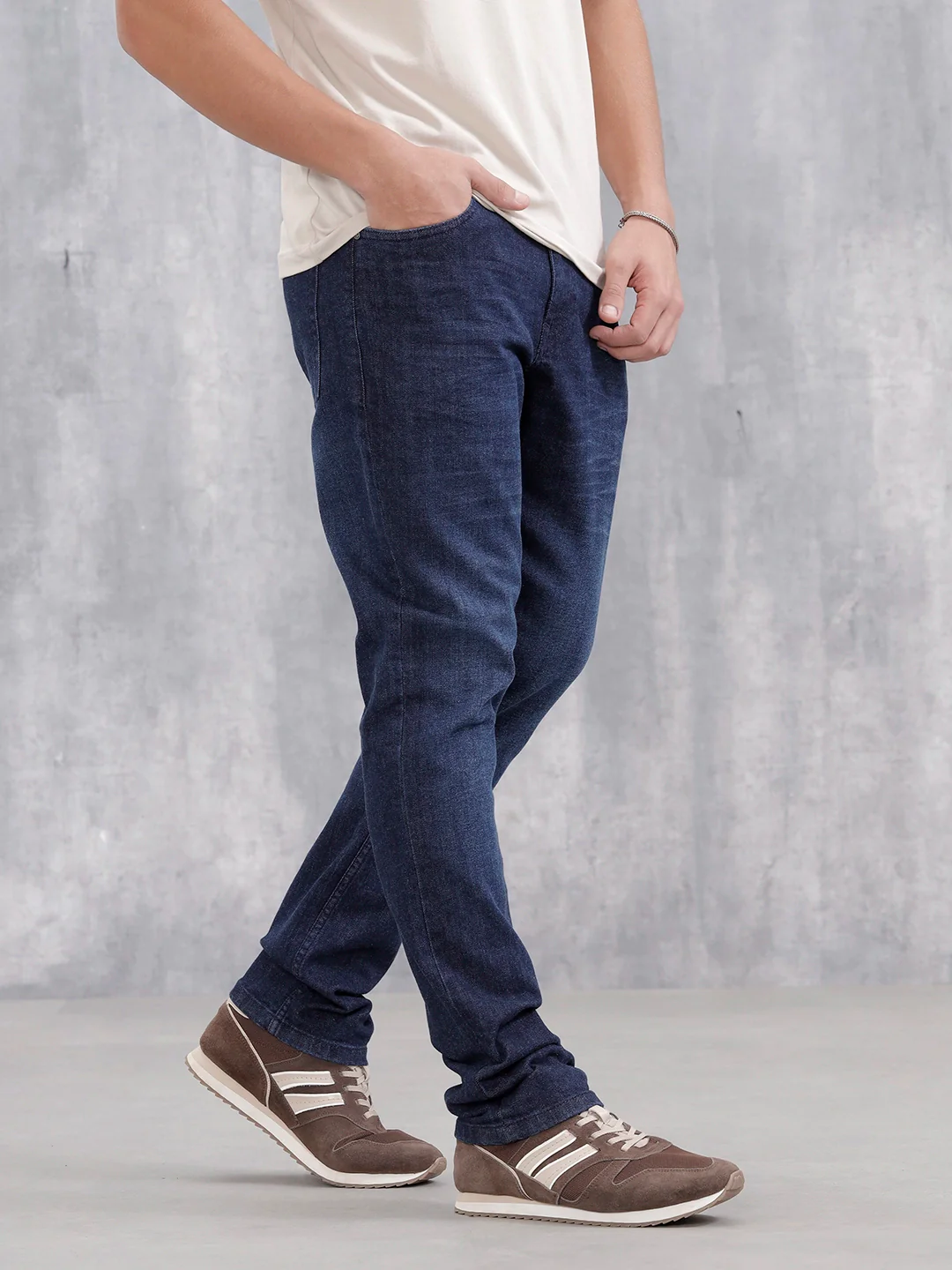 Men's Casual Straight Fit Jeans | Dark Stone - Image 4