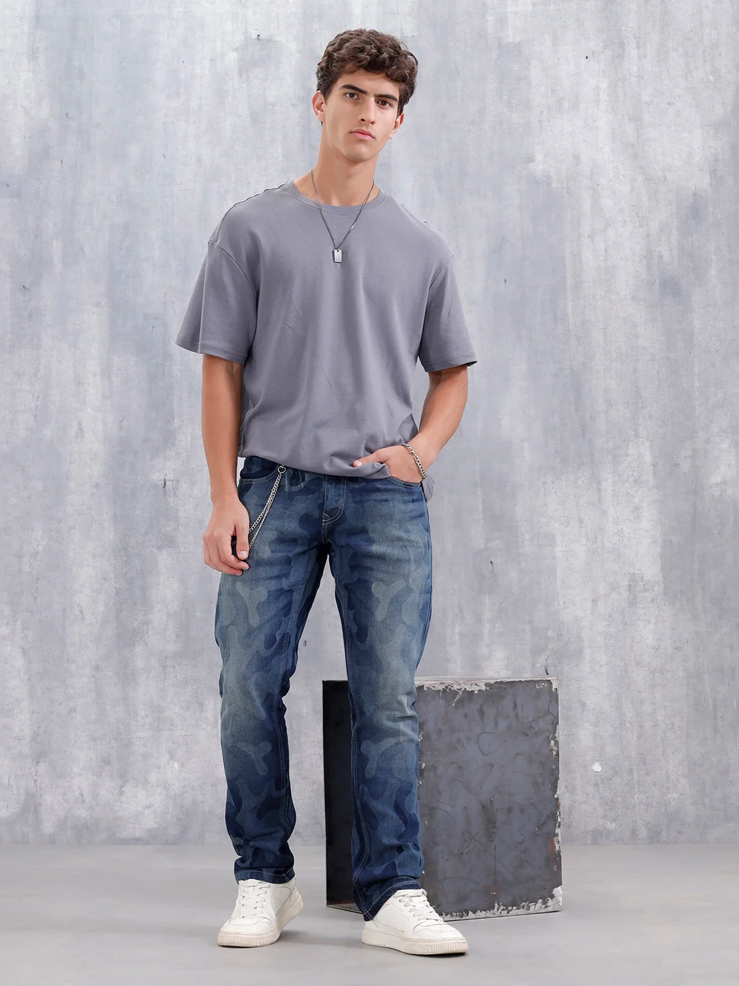 Men's Casual Straight Fit Jeans | Dark Stone - Image 2