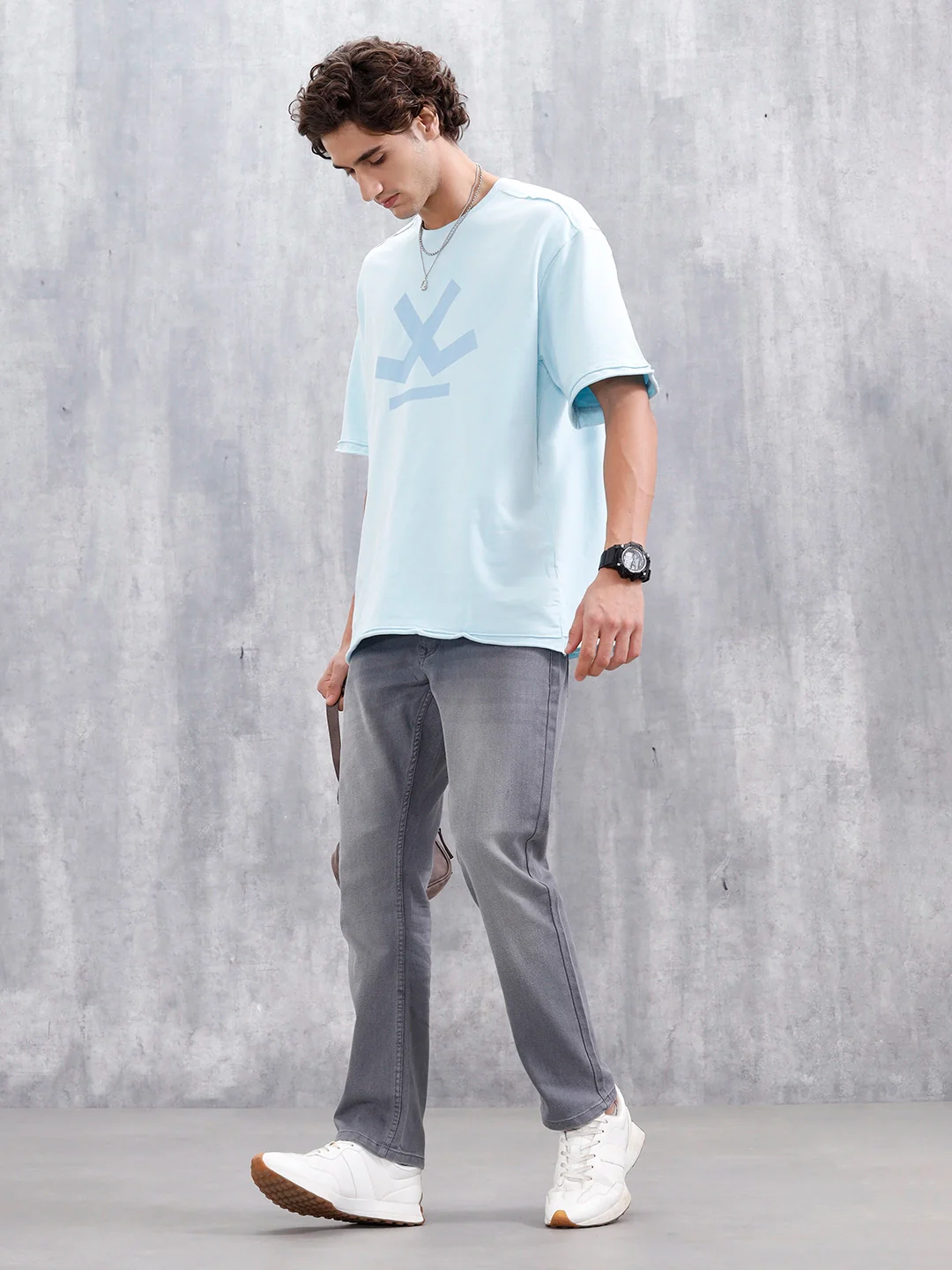 Men's Casual Straight Fit Jeans | Grey - Image 2