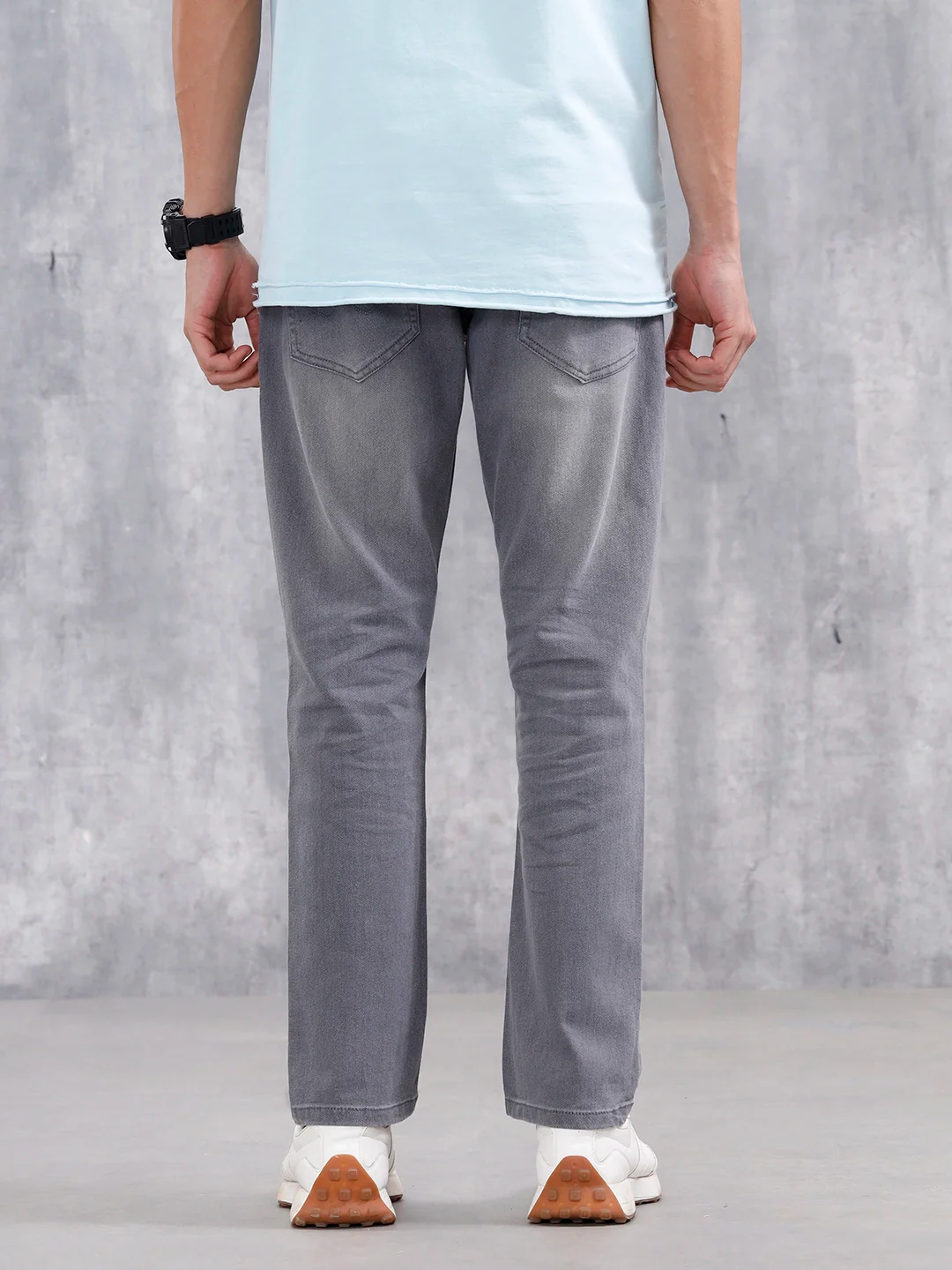 Men's Casual Straight Fit Jeans | Grey - Image 3