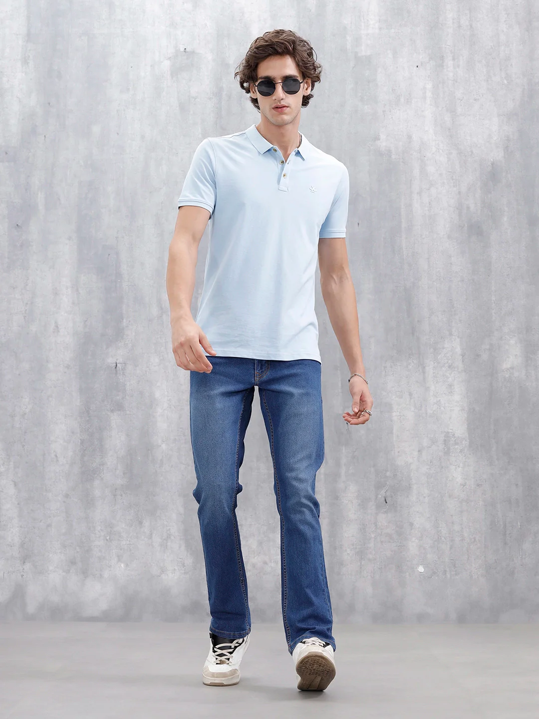 Men's Casual Straight Fit Jeans | Med Stone - Image 2