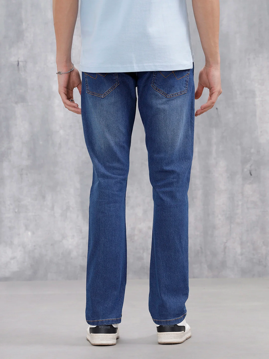 Men's Casual Straight Fit Jeans | Med Stone - Image 3