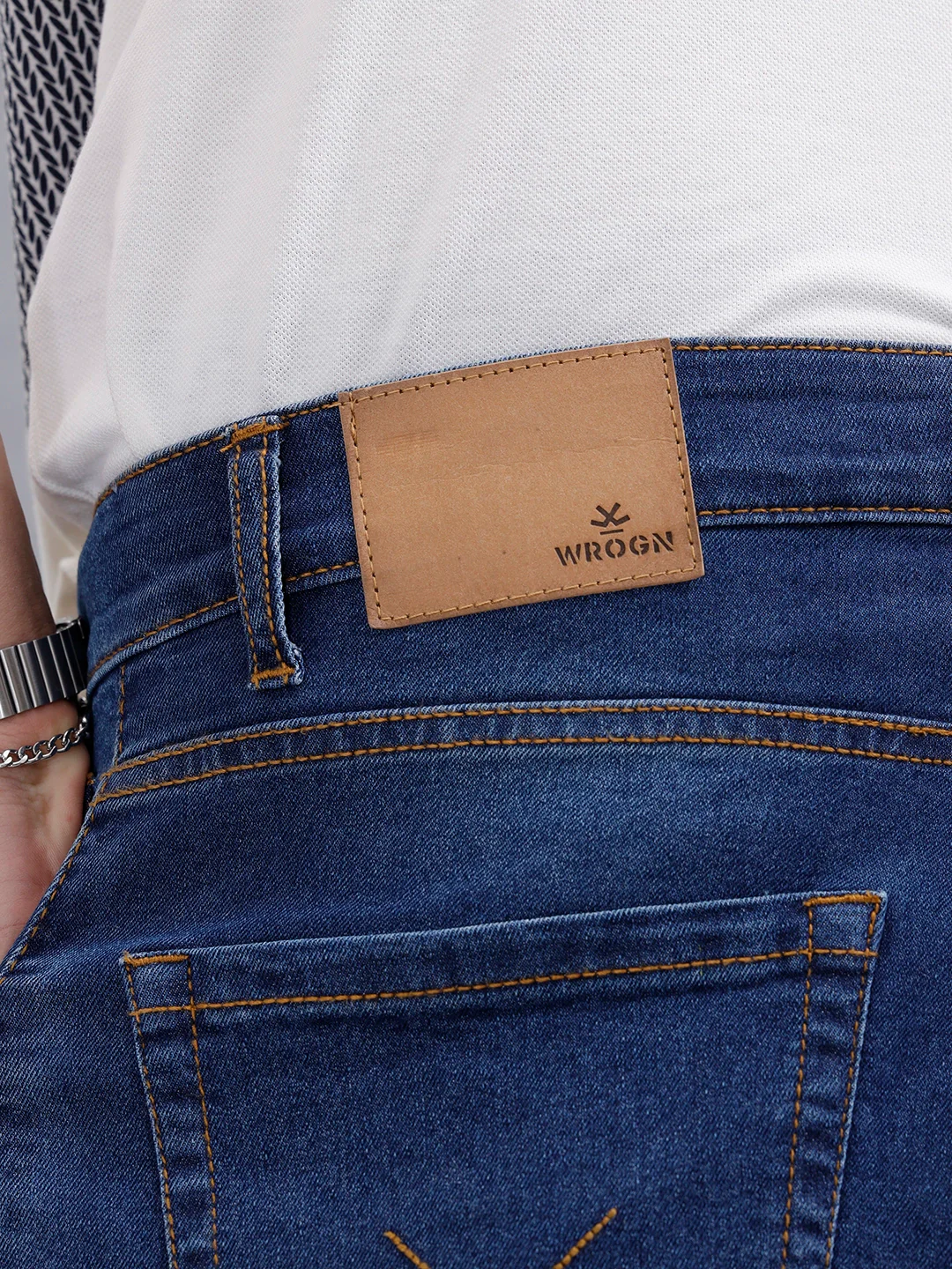 Men's Casual Straight Fit Jeans | Med Stone - Image 5