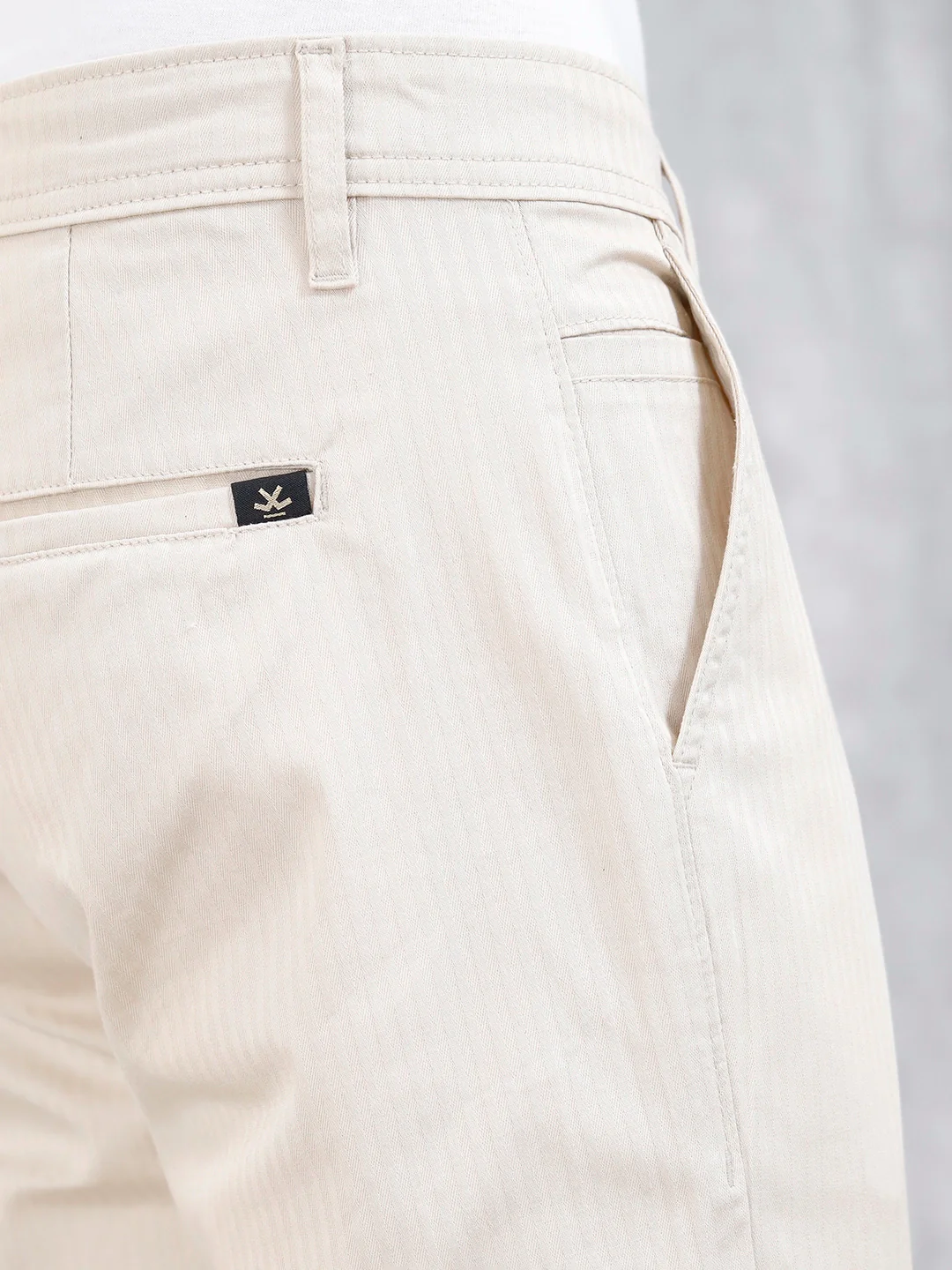 Men's Casual Straight Fit Trousers | Khaki - Image 5
