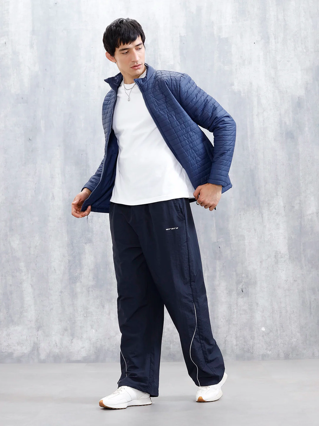 Men's Causal Oversized Fit Sport Look Jogger  | Navy Blue - Image 2