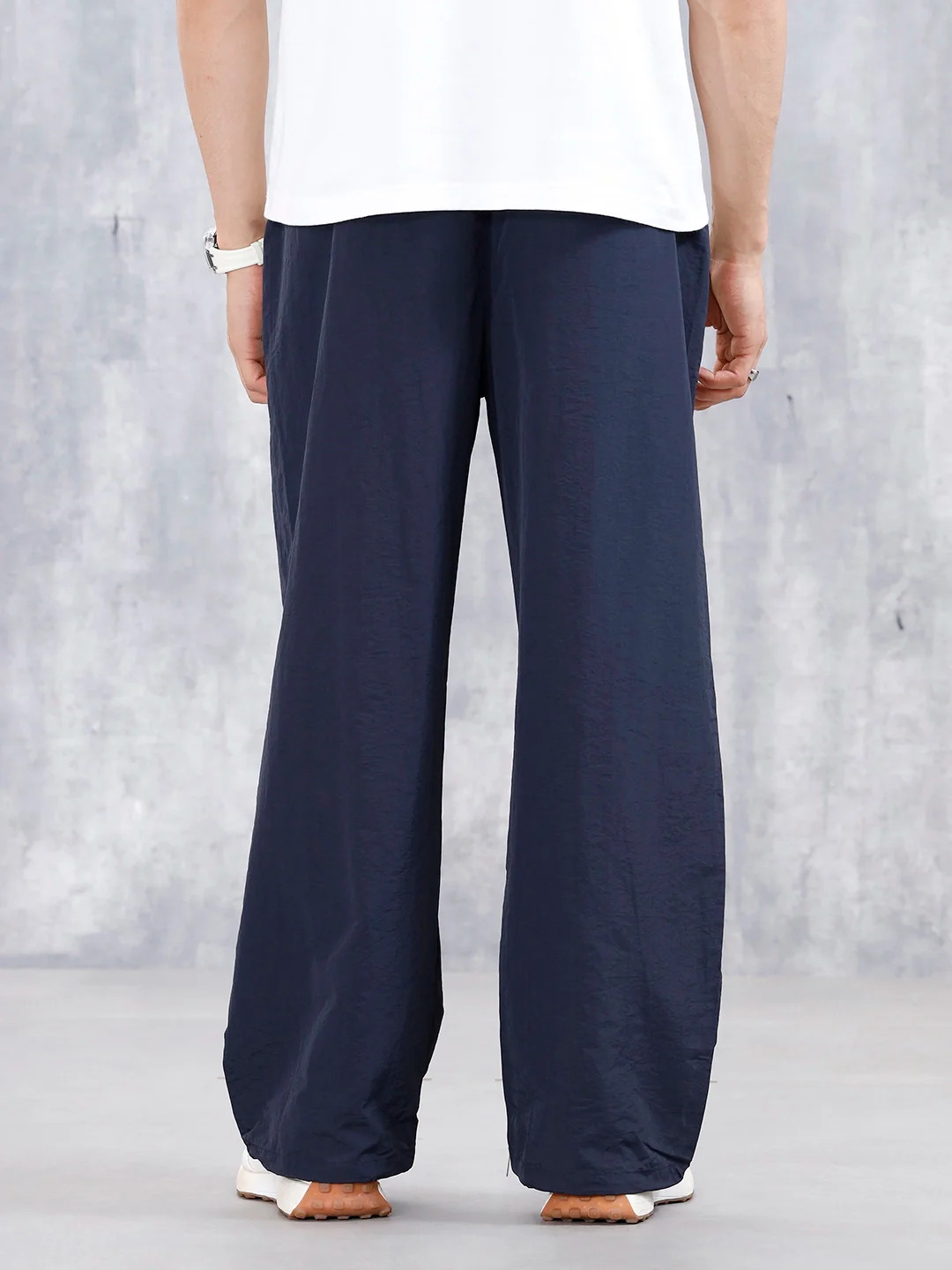 Men's Causal Oversized Fit Sport Look Jogger  | Navy Blue - Image 3