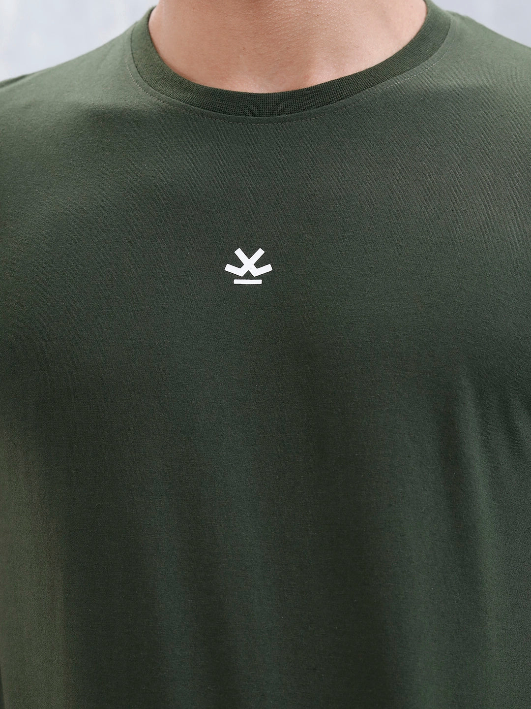 Men's Causal Regualr Fit Grpahic Printed T-Shirt | Olive - Image 5