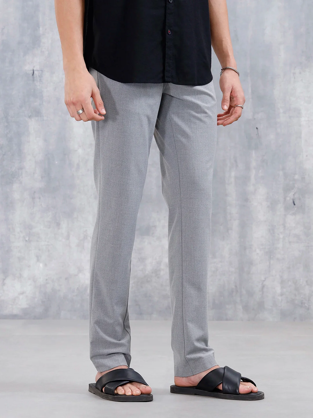 Men's Causla Slim Fit Trousers | Grey - Image 4