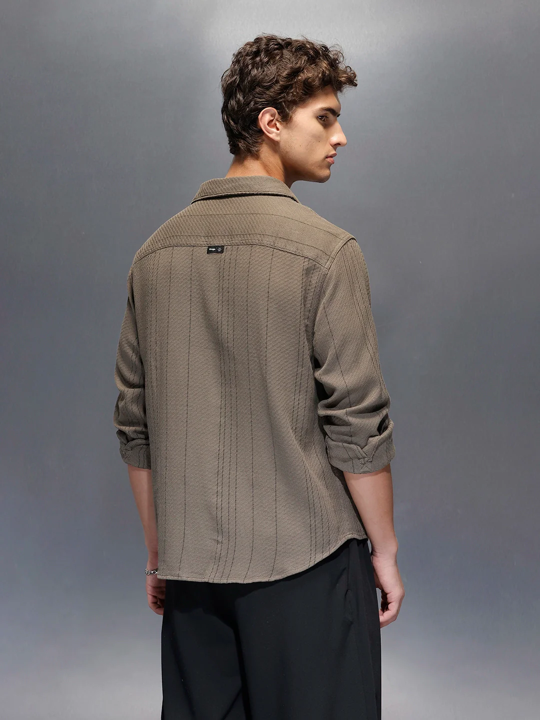 Men's Comfort Fit Casual Shirt  |  Grey - Image 3
