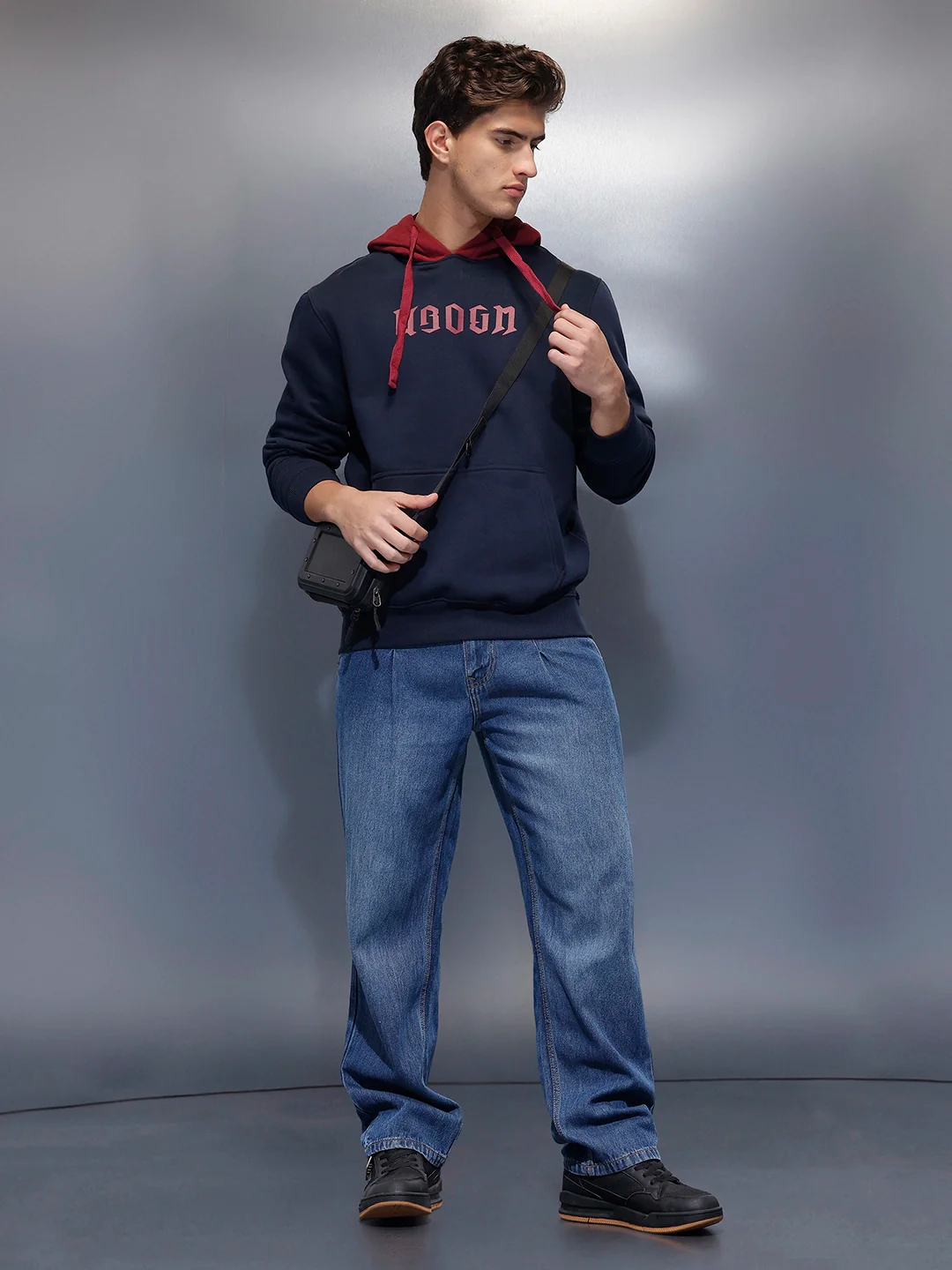 Men's Comfort Fit Hoodie   |  Navy Blue - Image 2