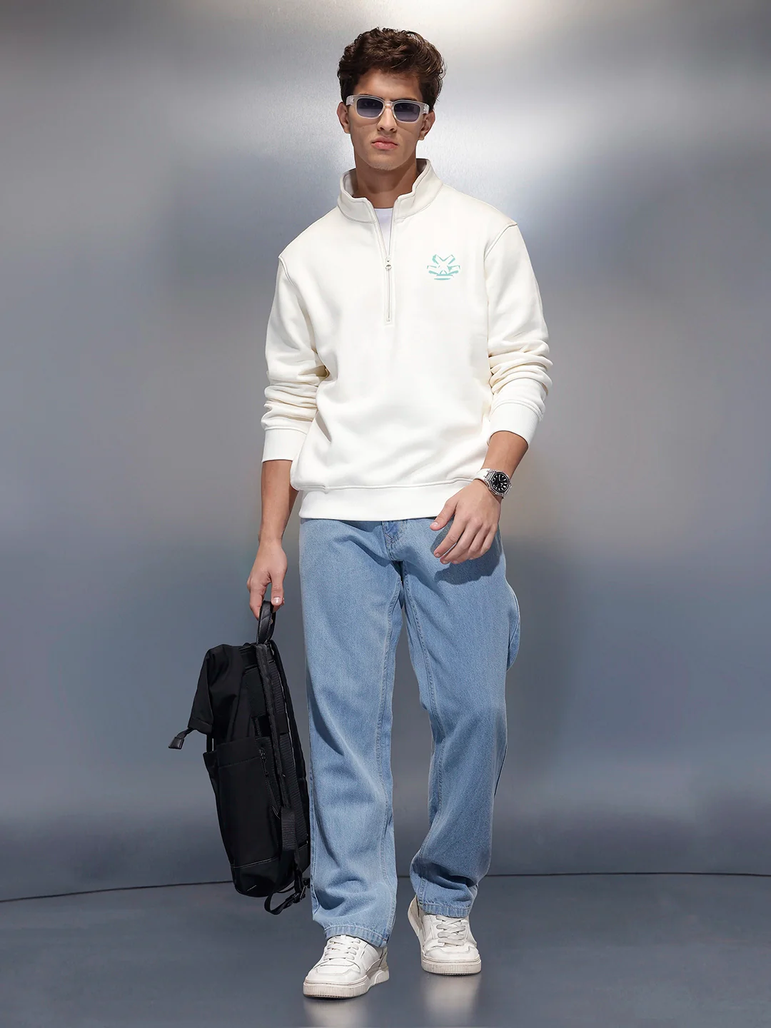 Men's Comfort Fit Sweatshirt | Off White - Image 2