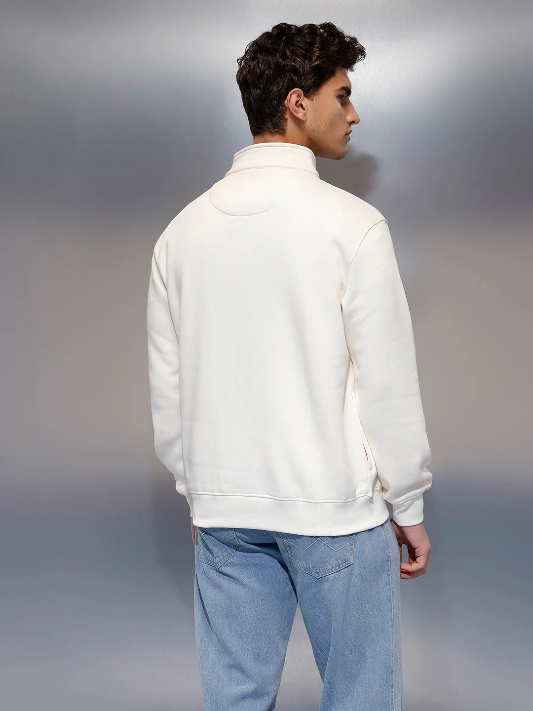 Men's Comfort Fit Sweatshirt | Off White - Image 3