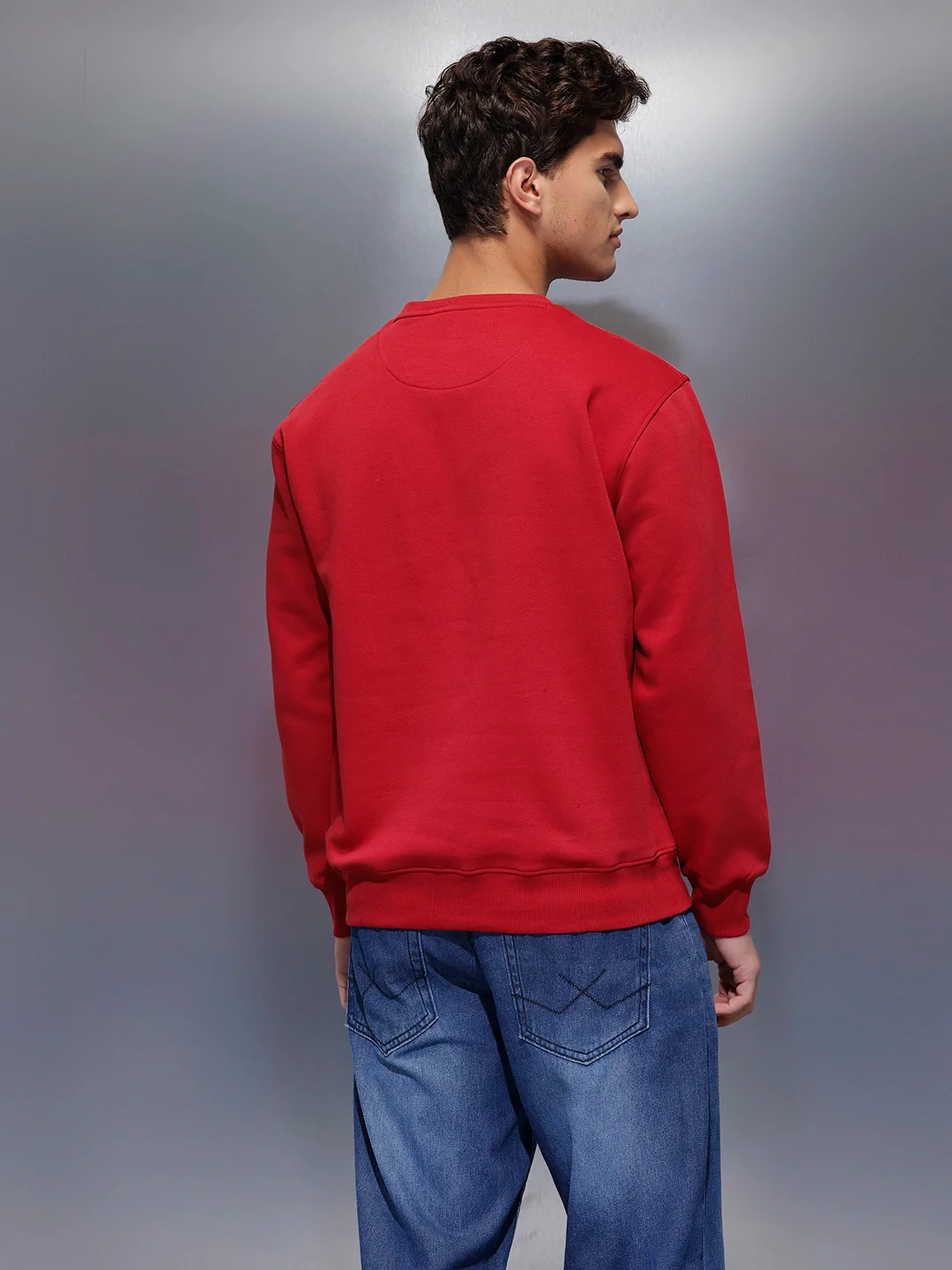 Men's Comfort Fit Sweatshirt   |  Red - Image 3