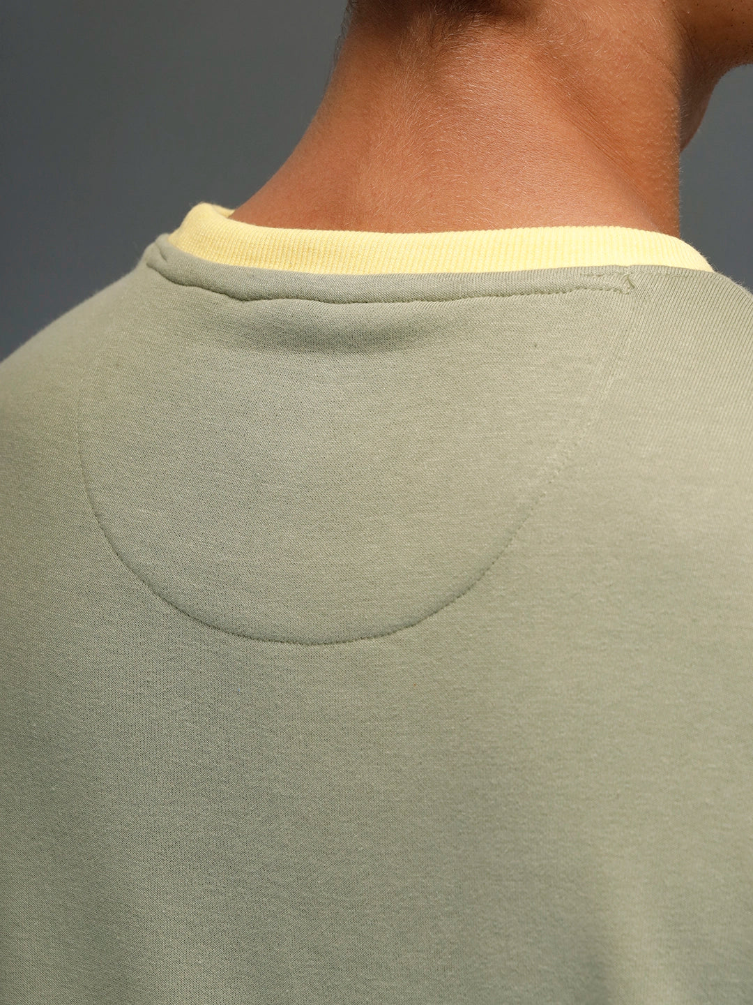Men's Comfort Fit Wrogn branded Sweatshirt  | Light Green - Image 5