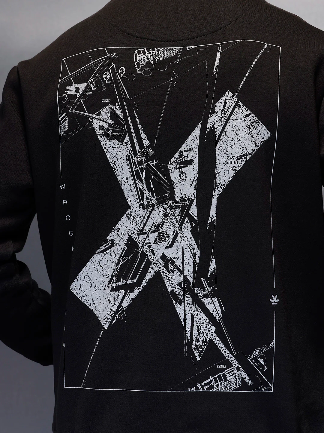 Men's Comfot Fit Graphic Print Hoodie  |  Black - Image 9