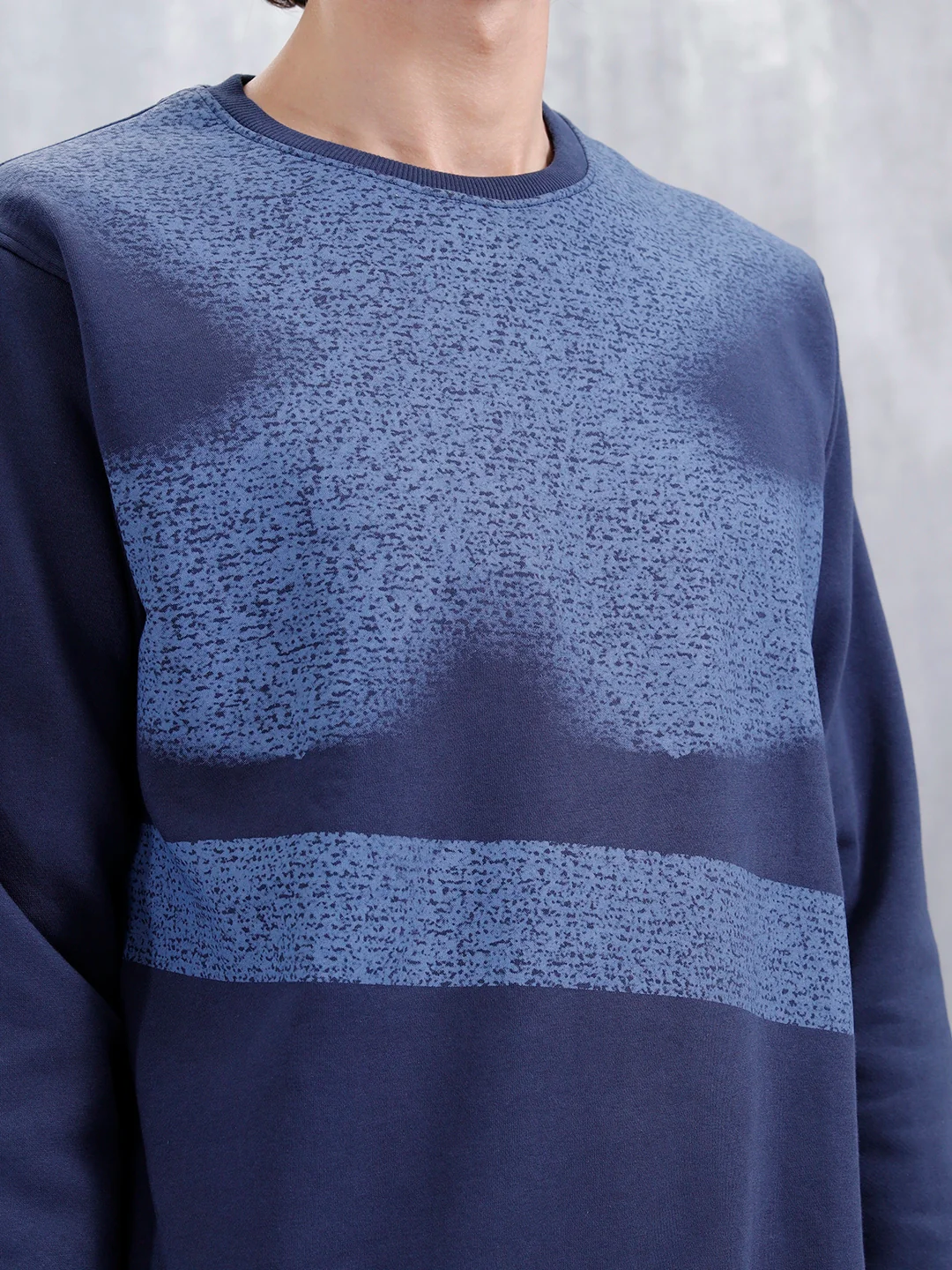 Men's Graphic Printed Sweatshirt | Navy Blue - Image 5