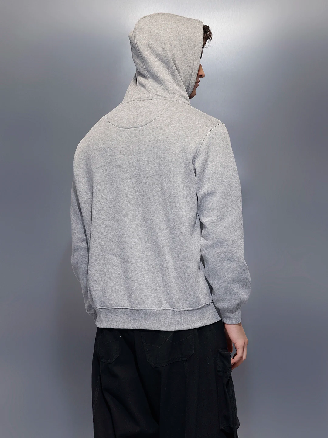 Men's Oversized Fit Hoodie   |  Grey - Image 3