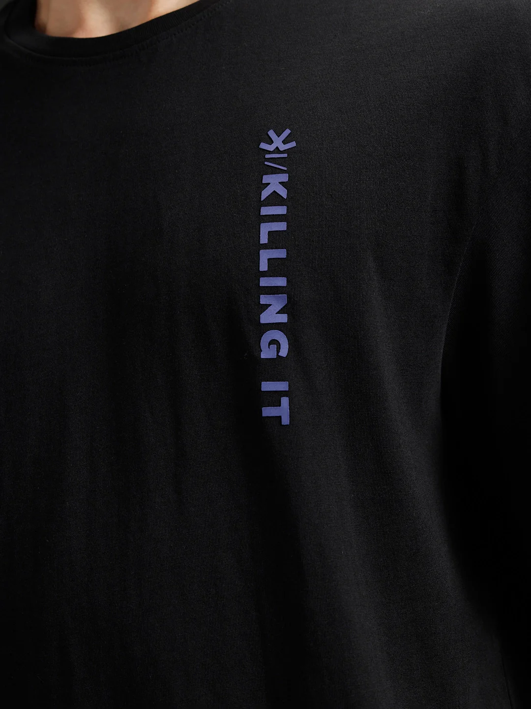 Men's Oversized Graphic Print T-shirt | Black - Image 5