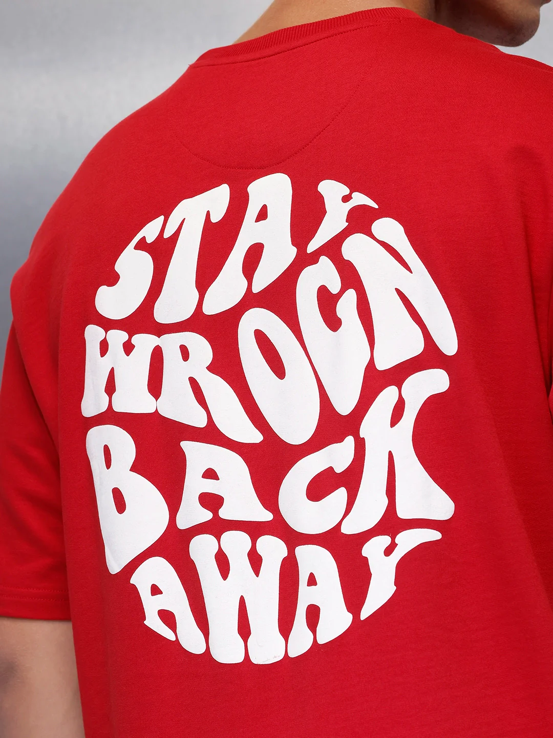 Men's Oversized Tee With Graphic  |  Red - Image 6