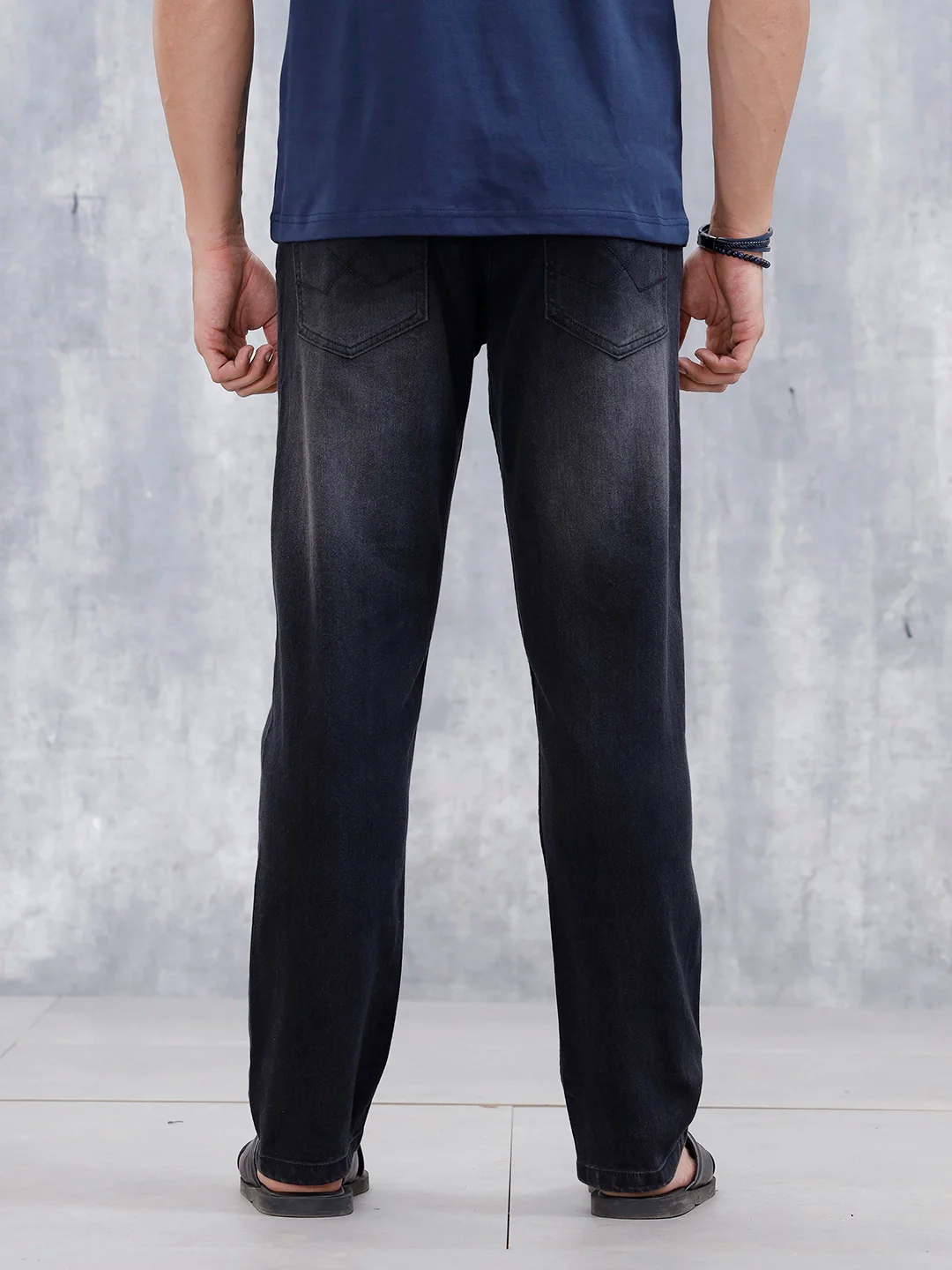 Men's Regualr Fit Mid Wash Jeans | Mid Grey - Image 3