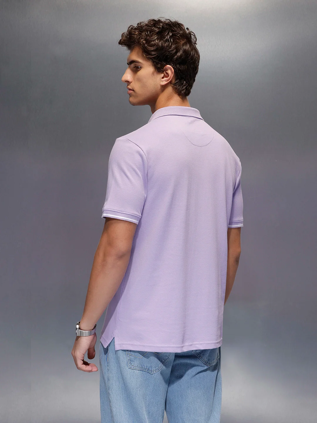 Men's Regular Fit polo tshirt |  Purple - Image 3