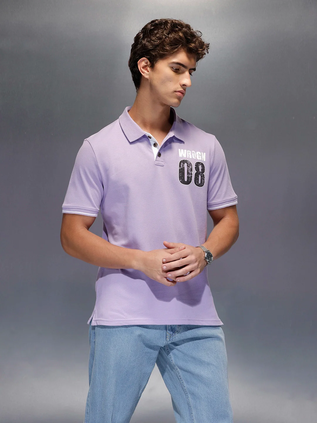 Men's Regular Fit polo tshirt |  Purple - Image 4