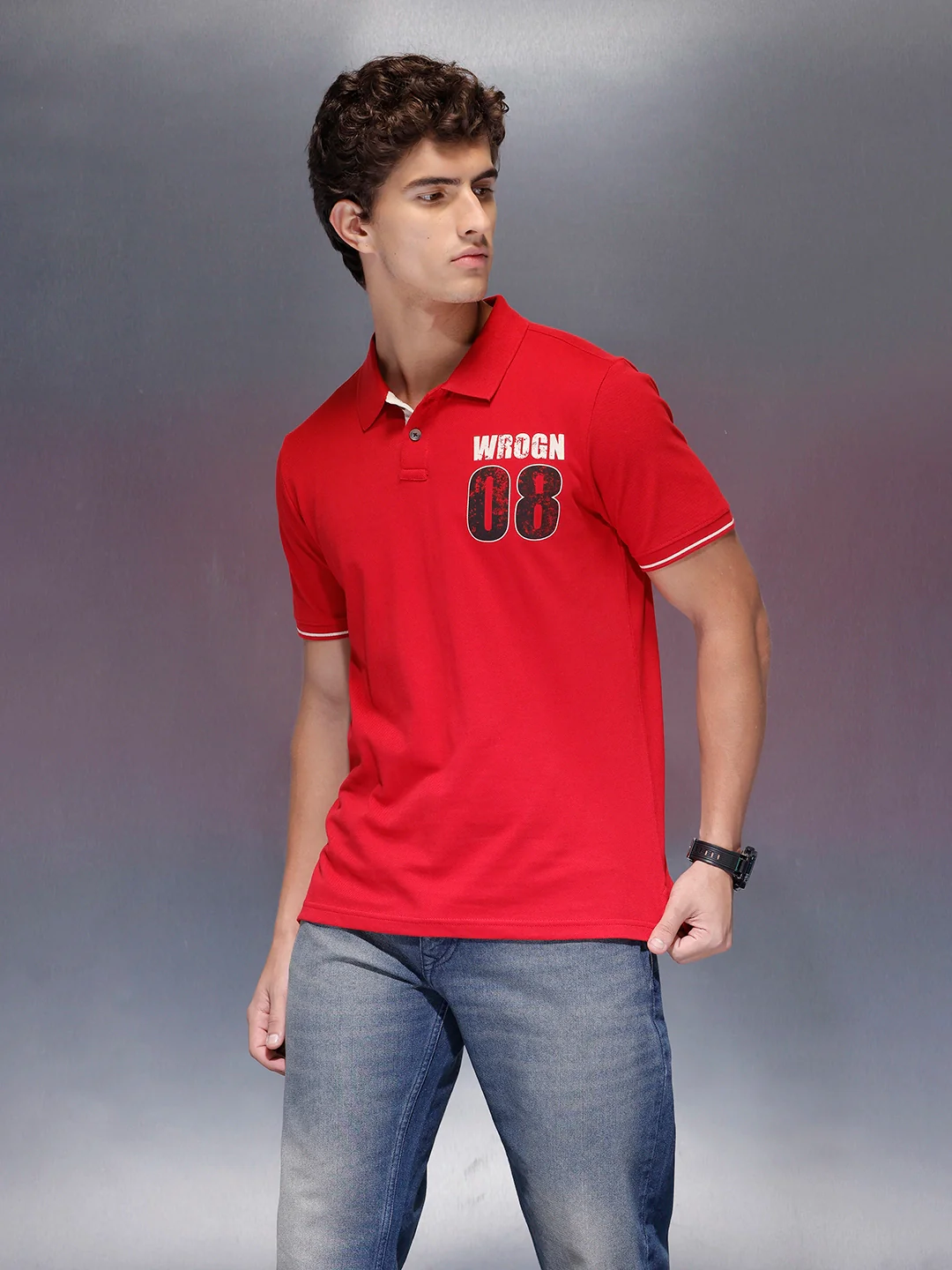 Men's Regular Fit polo tshirt |  Red - Image 4