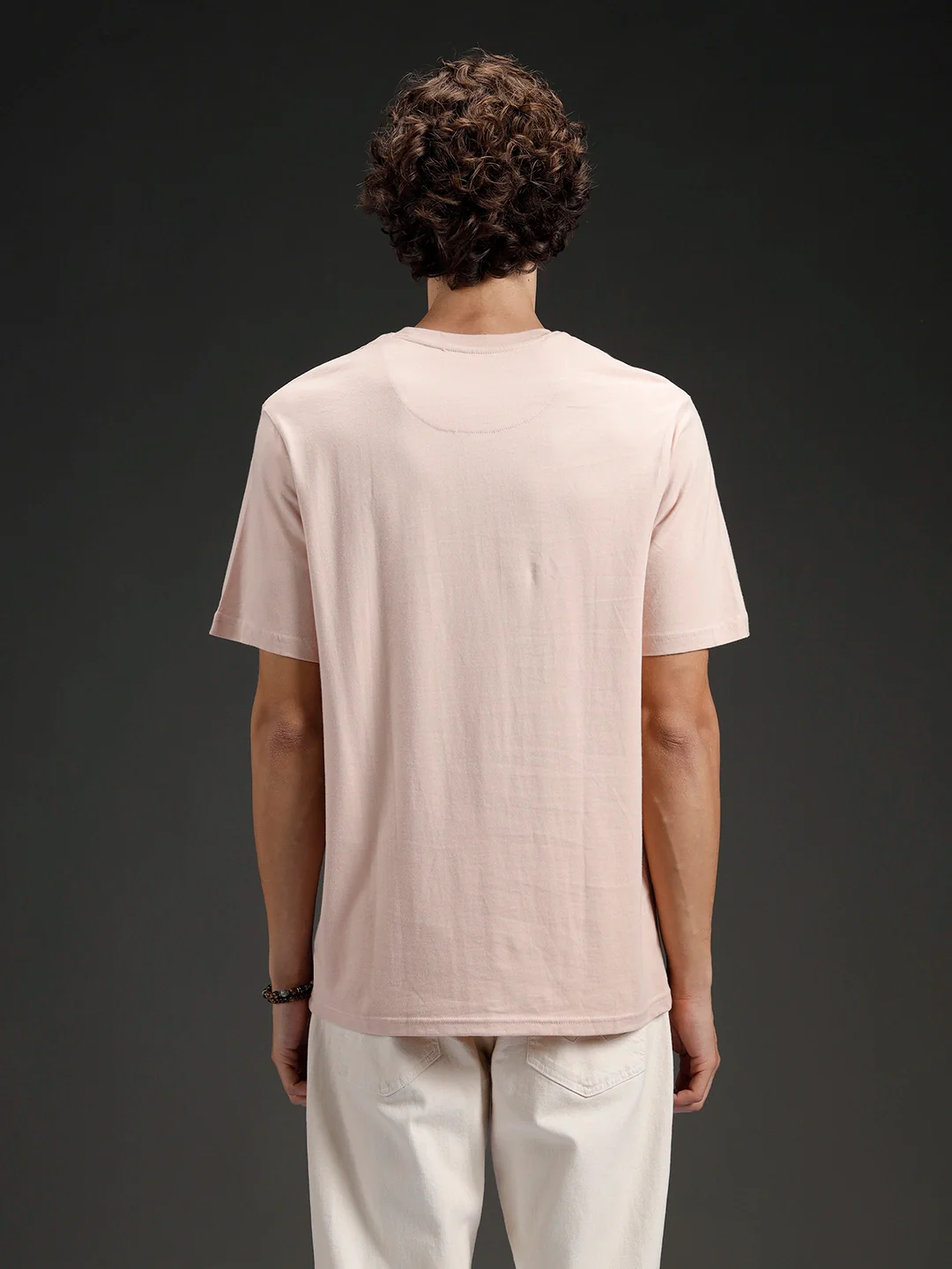 Men's Regular Fit T-shirt with Placement Graphic | Pink - Image 3