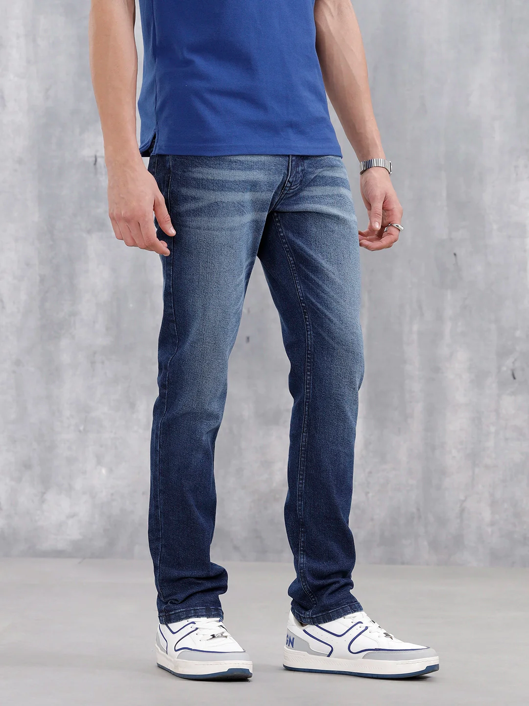 Men's Skinny Fit Casual Jeans | Dark Stone - Image 4