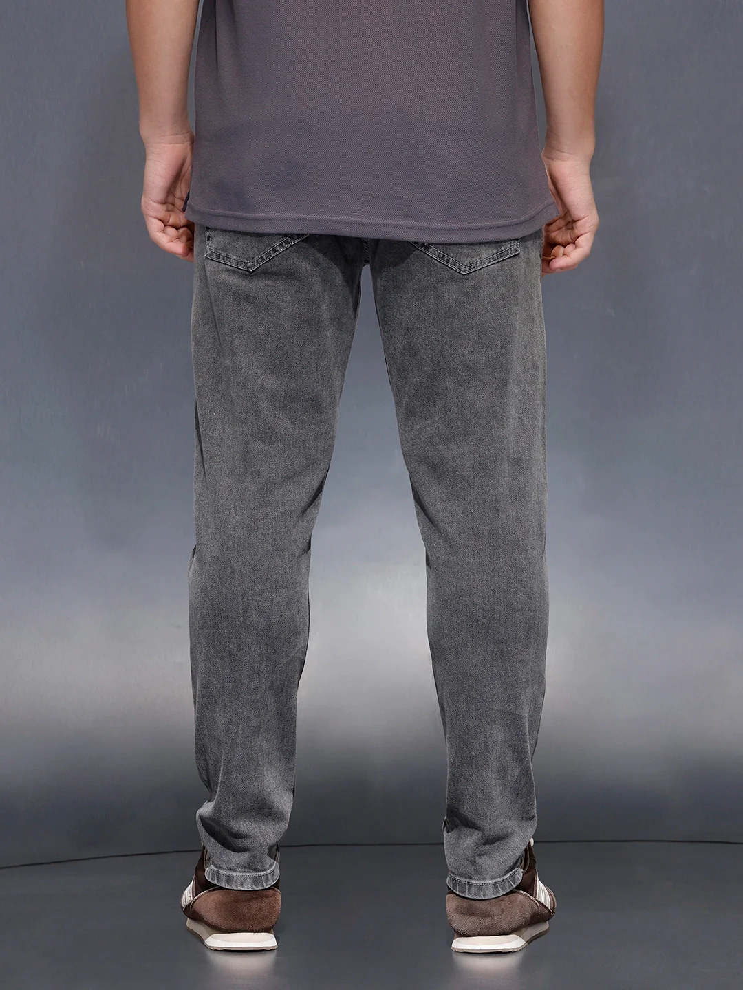 Men's skinny fit stretch jeans | Dark Grey - Image 3