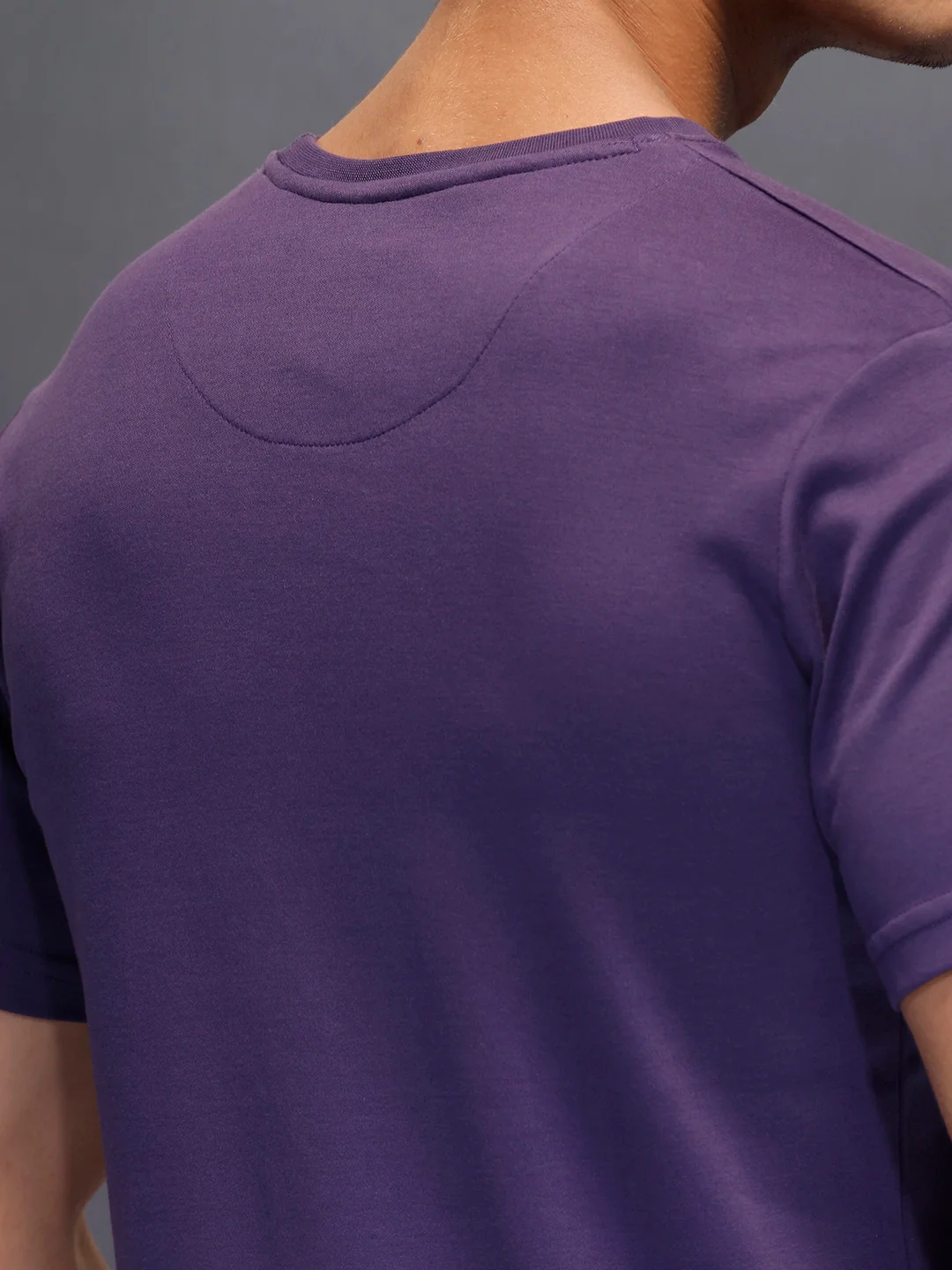 Men's Slim Fit Casual Graphic Tee  |  Purple - Image 5