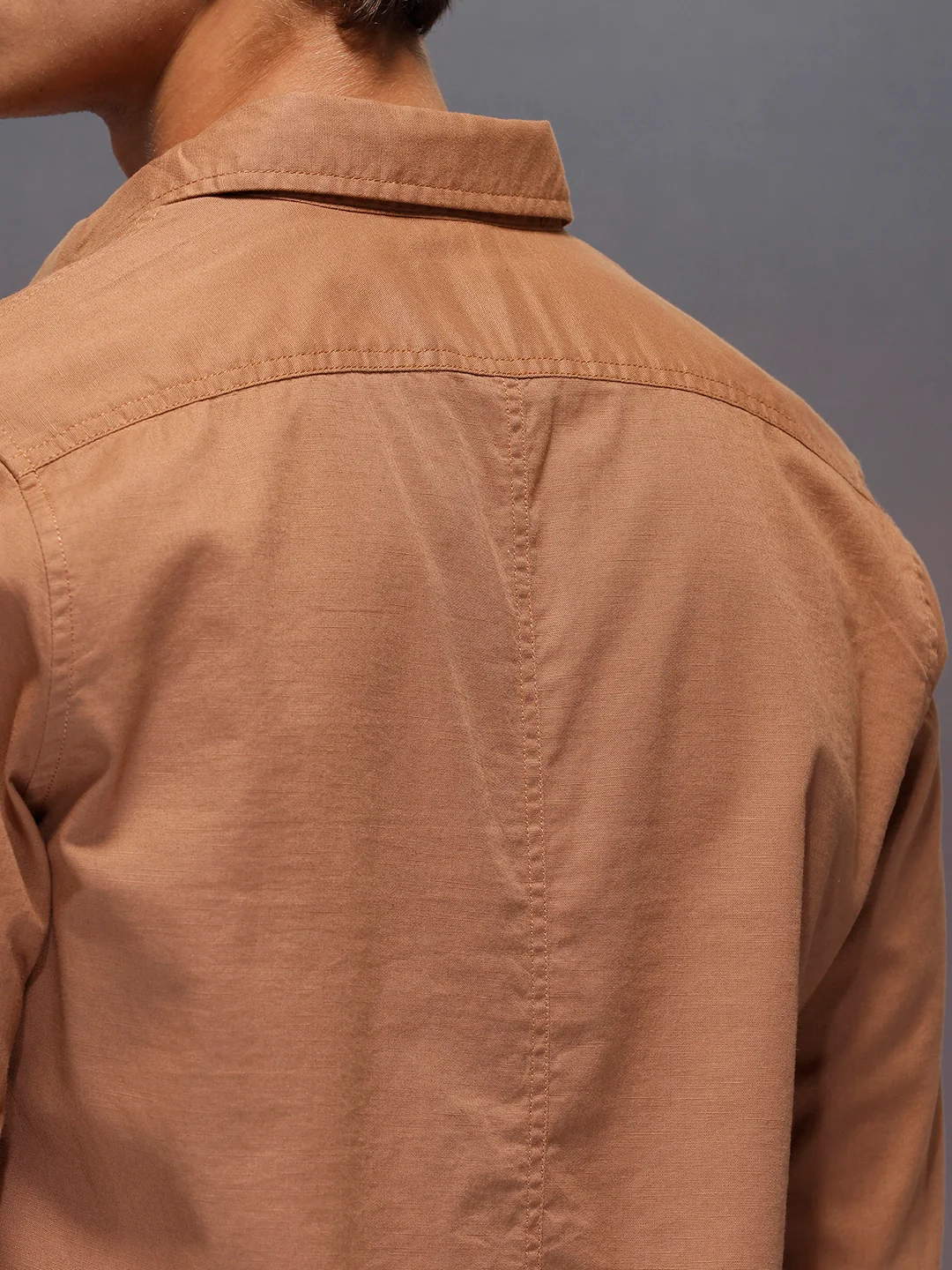 Men's Slim Fit Casual Shirt  |  Rust - Image 5
