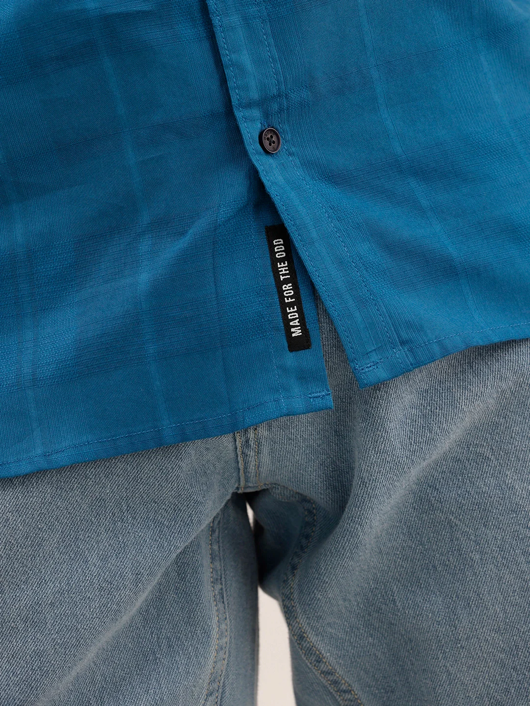 Regular Fit Textured Shirt | Blue - Image 6
