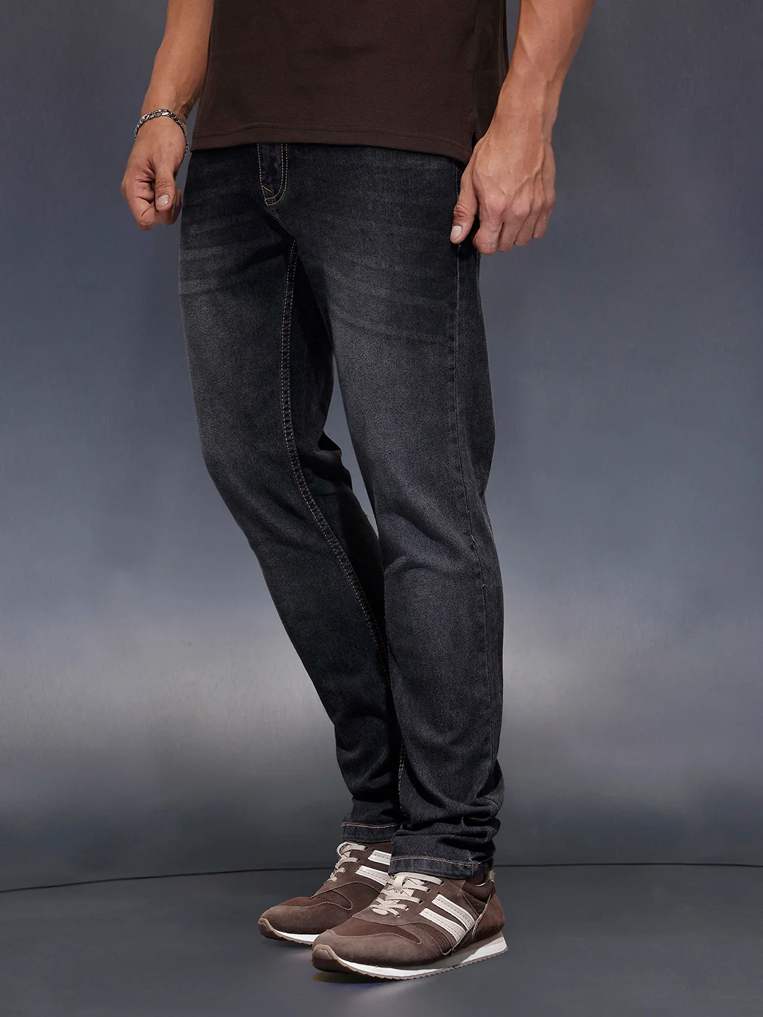 Men's slim fit jeans | Grey - Image 4