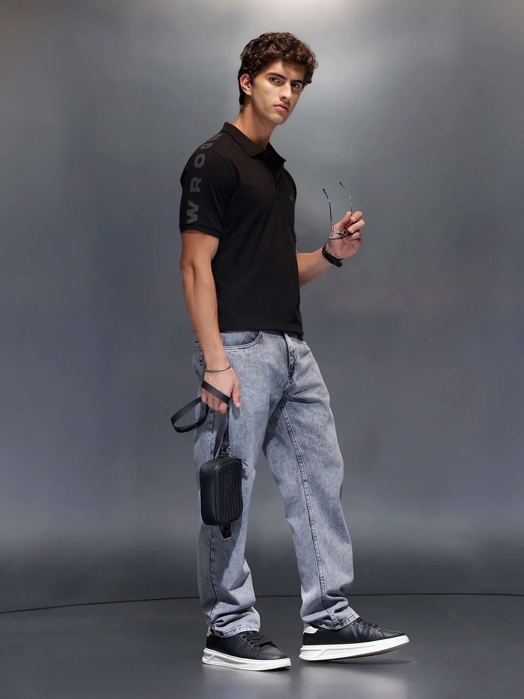 Men's Slim Fit Polo T-Shirt  |  Black - Image 2