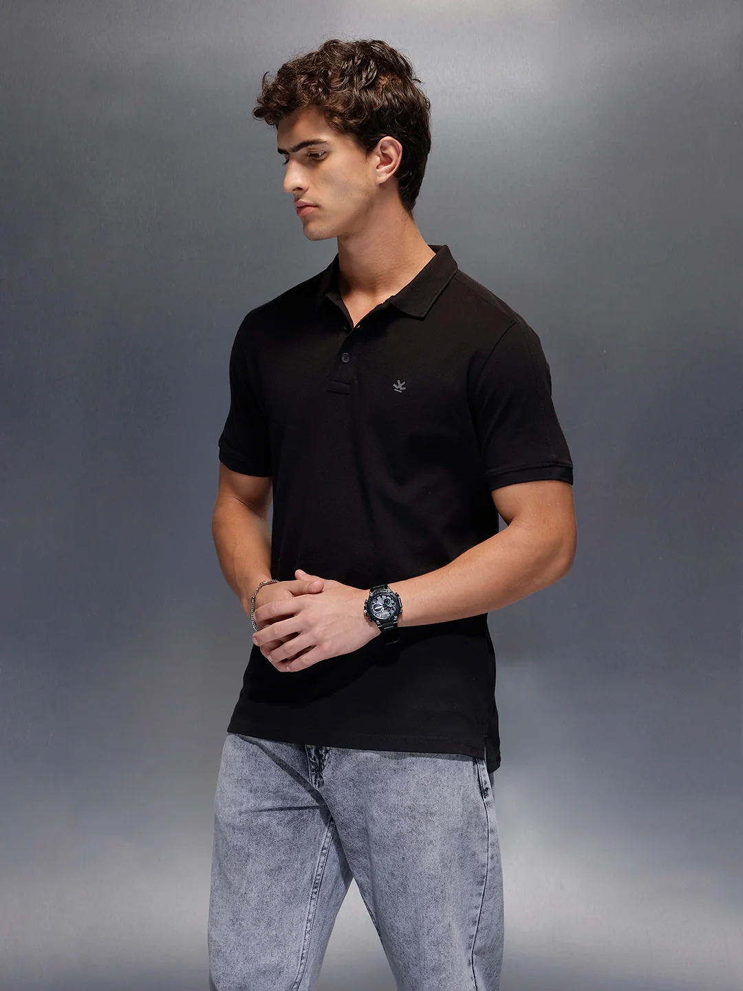 Men's Slim Fit Polo T-Shirt  |  Black - Image 4
