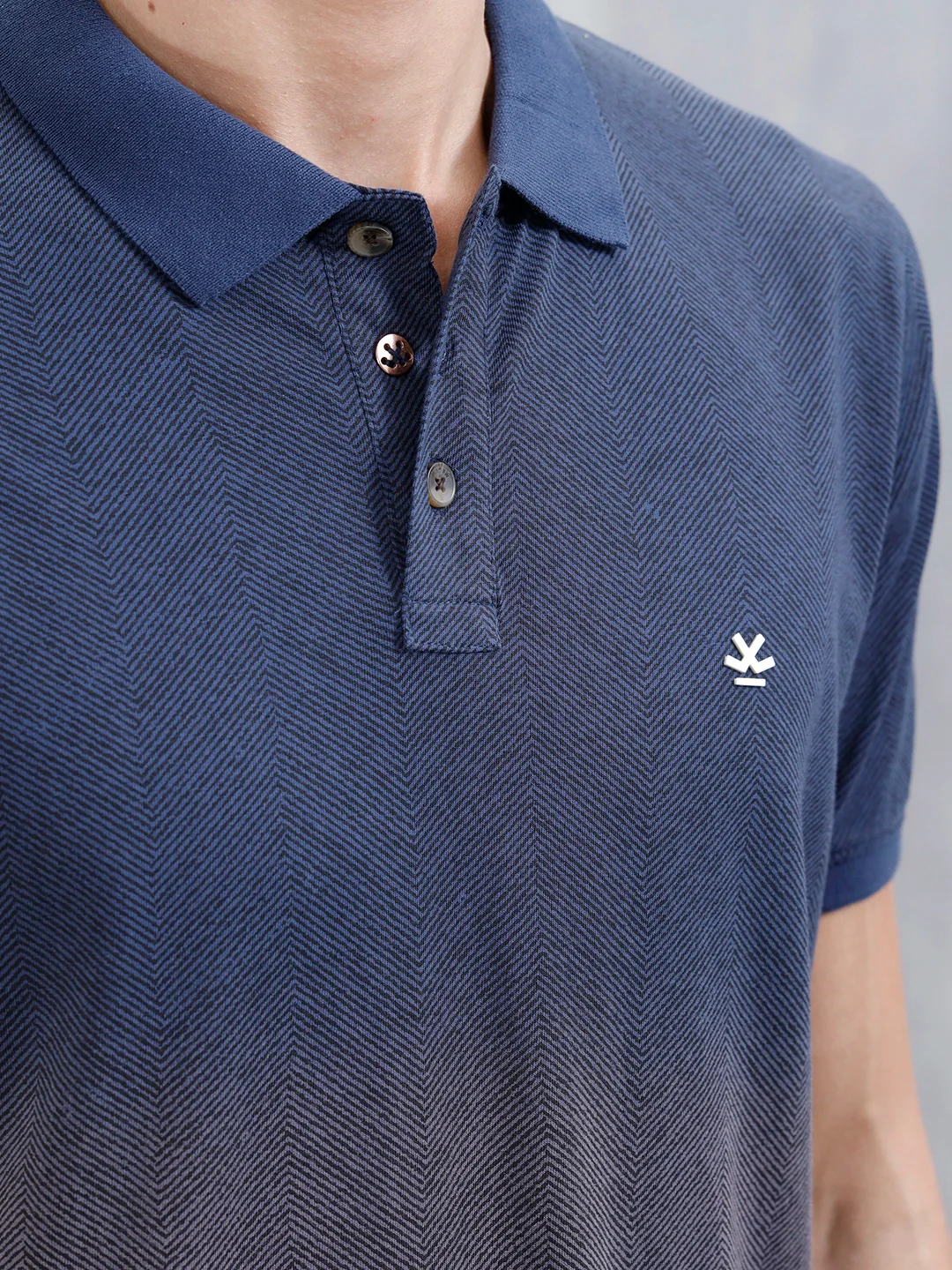 Men's Slim Fit Washed Polo T-Shirt | Dark Blue - Image 5