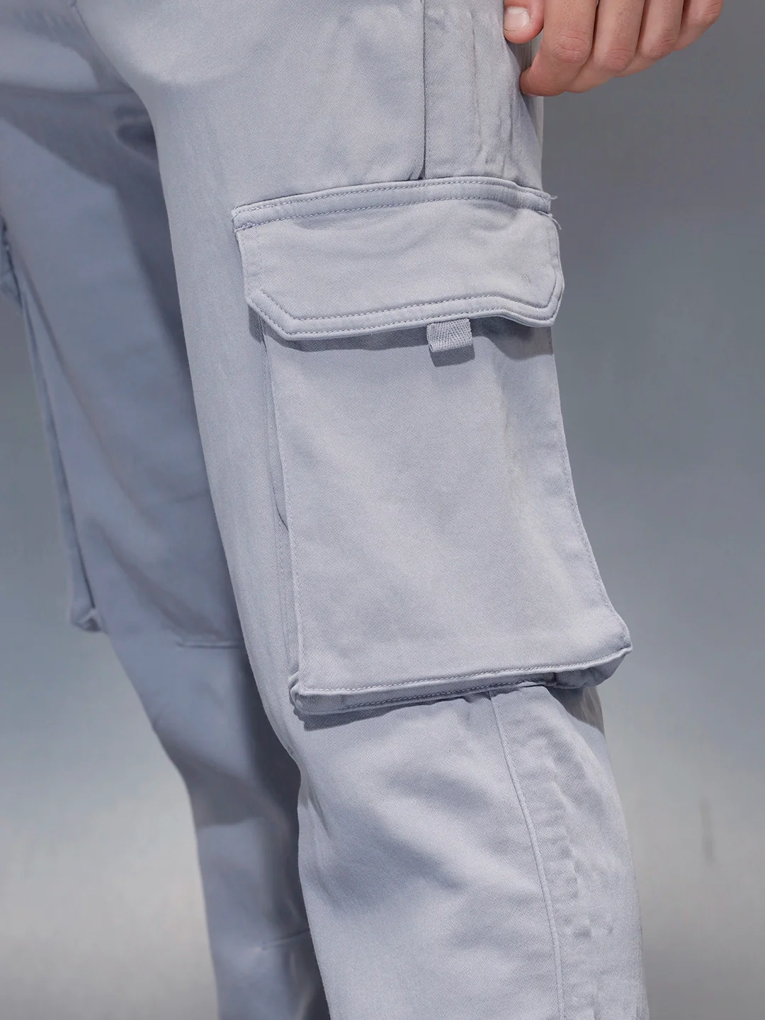 Men's Straight fit jogger with utility pocket  | Blue - Image 5