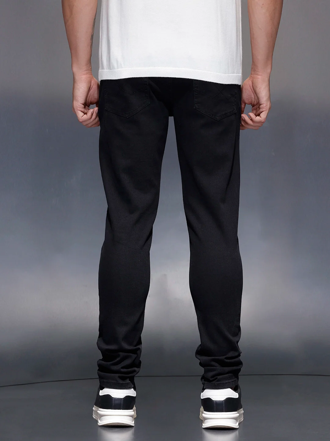 Men's stretch skinny jeans | Black - Image 3