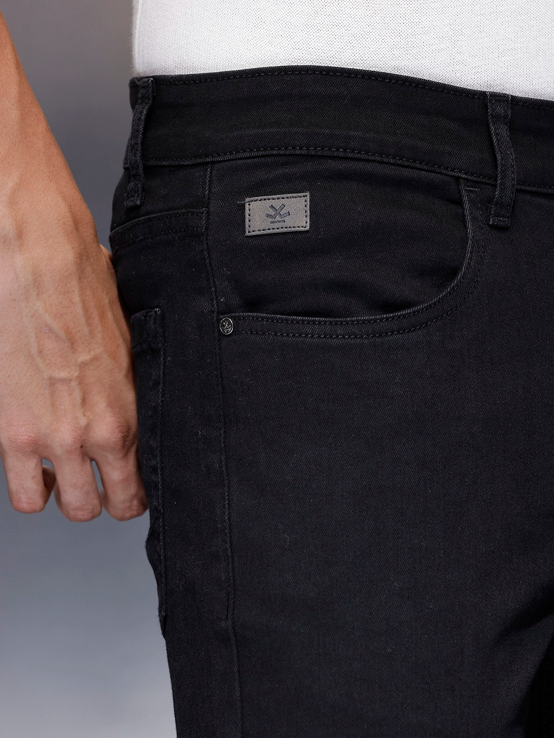 Men's stretch skinny jeans | Black - Image 5