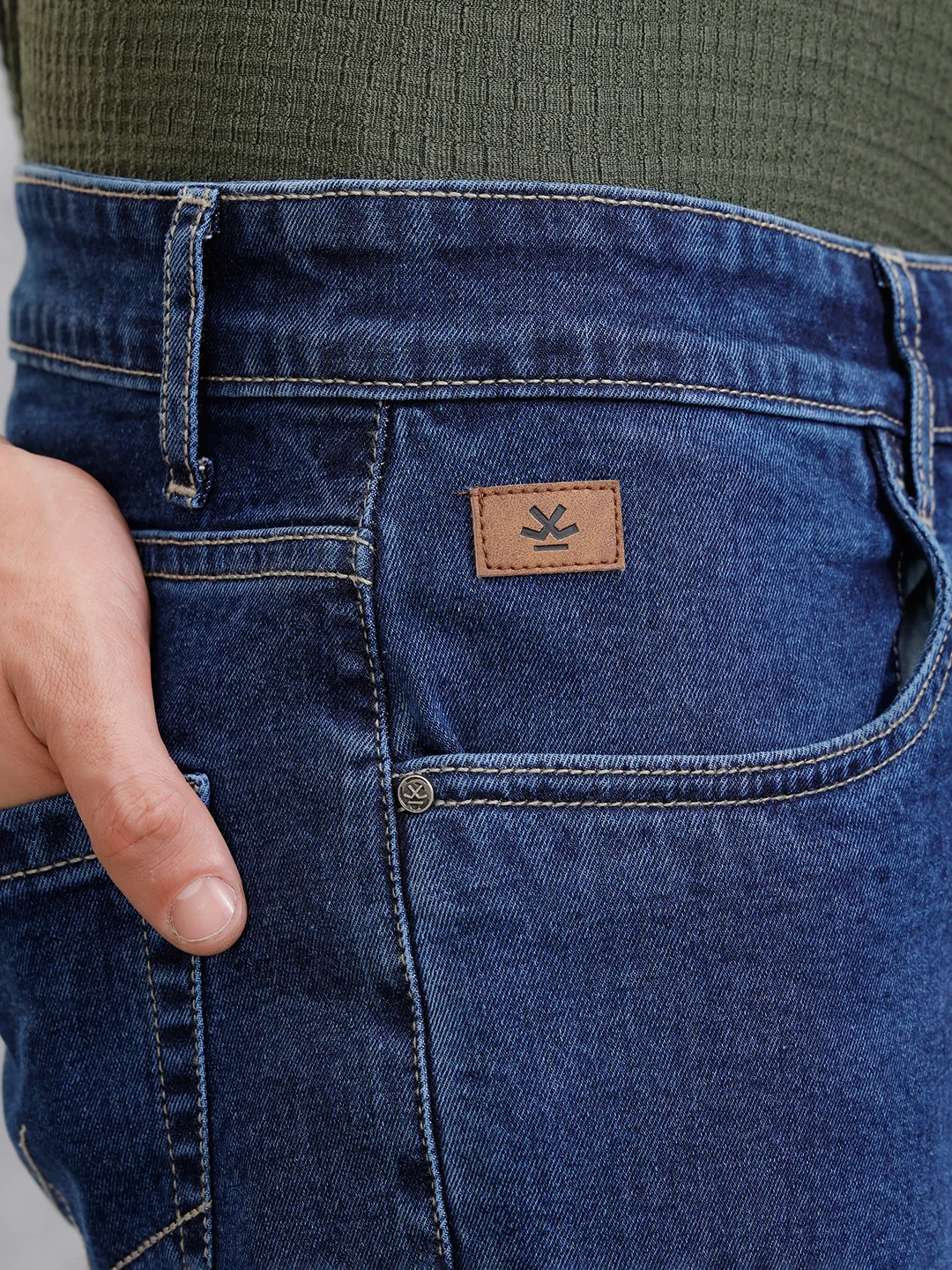 Mid Washed Skinny Crop Jeans | Med Stone - Image 5