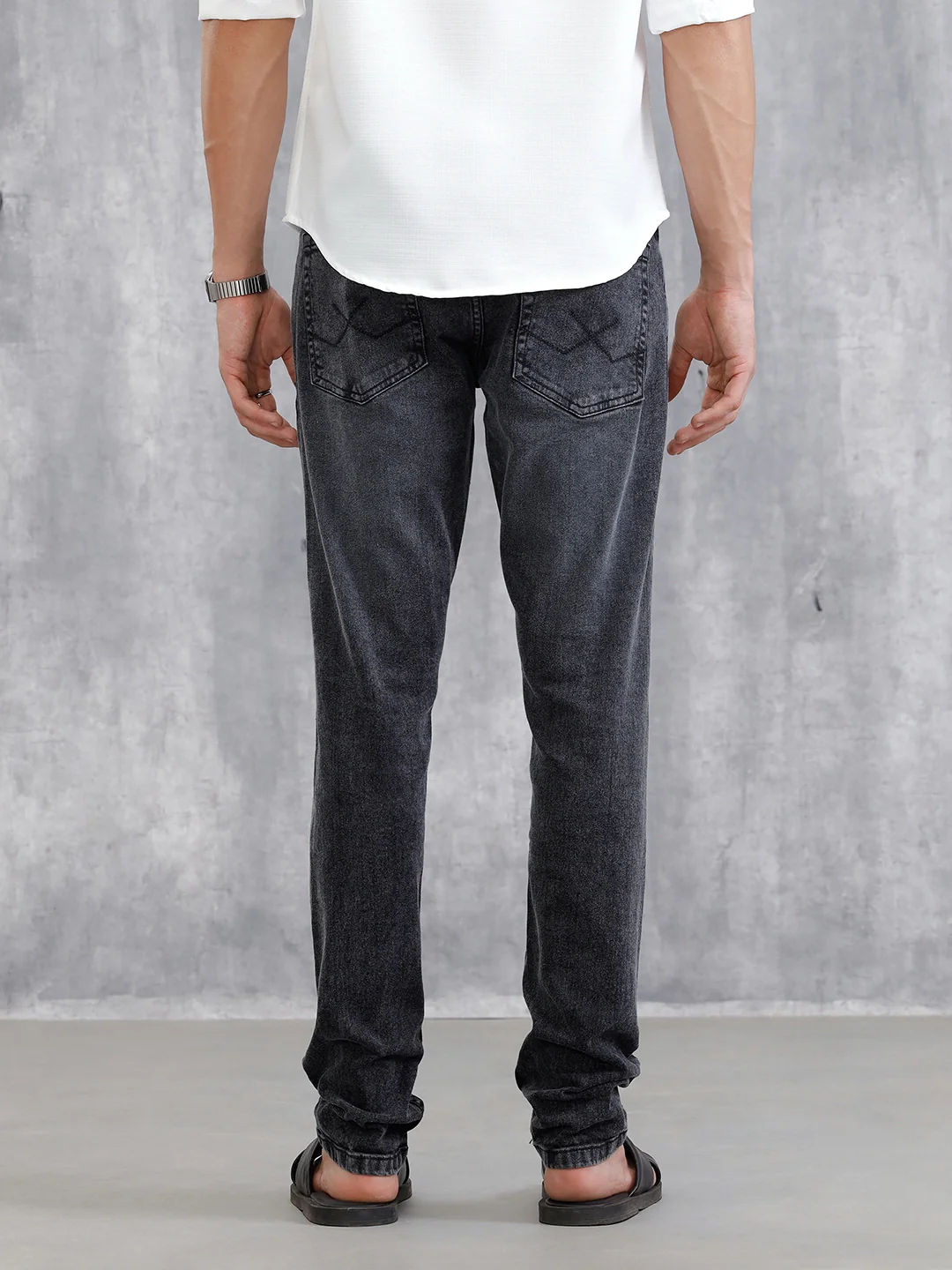 Mid Washed Slim Fit Jeans | Grey - Image 3