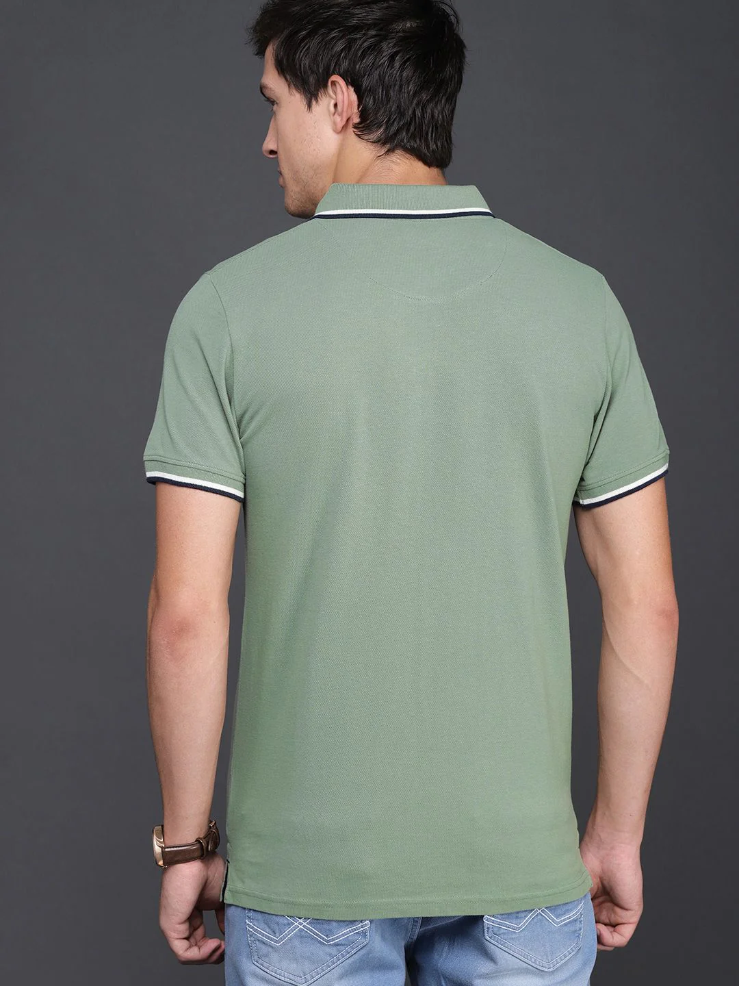 Mint Green Slim Fit Polo T-Shirt - Image 5