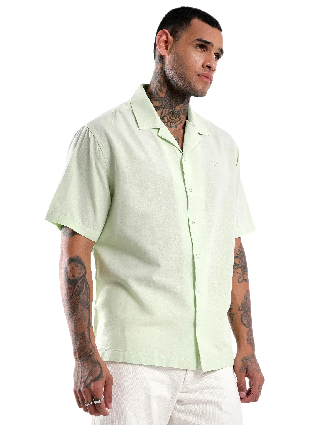 Mint Resort Collar Solid Shirt - Image 4