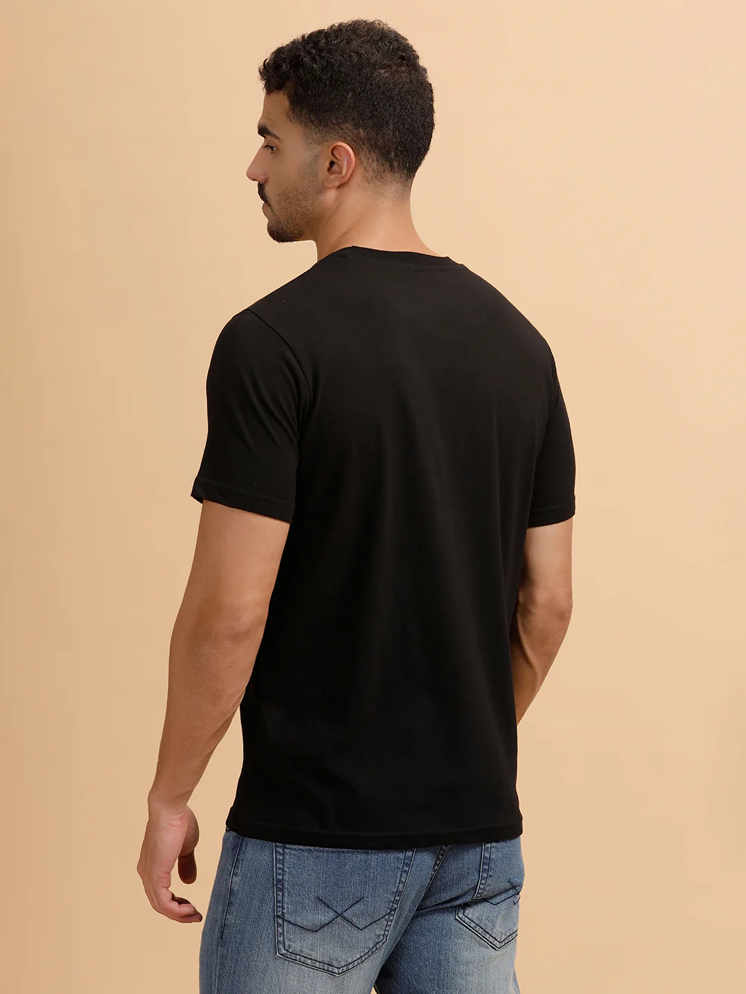 Moto Racer Logo Printed T-Shirt | Black - Image 3