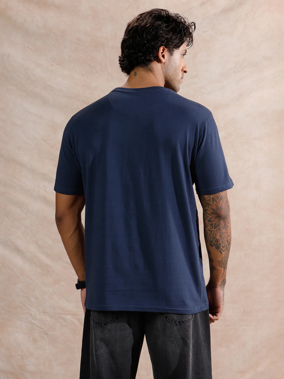 Moto Racer Slim Fit T-Shirt  | Navy Blue - Image 3